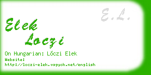 elek loczi business card