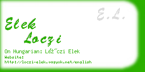 elek loczi business card